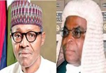 images of chief justices of nigeria and buhari