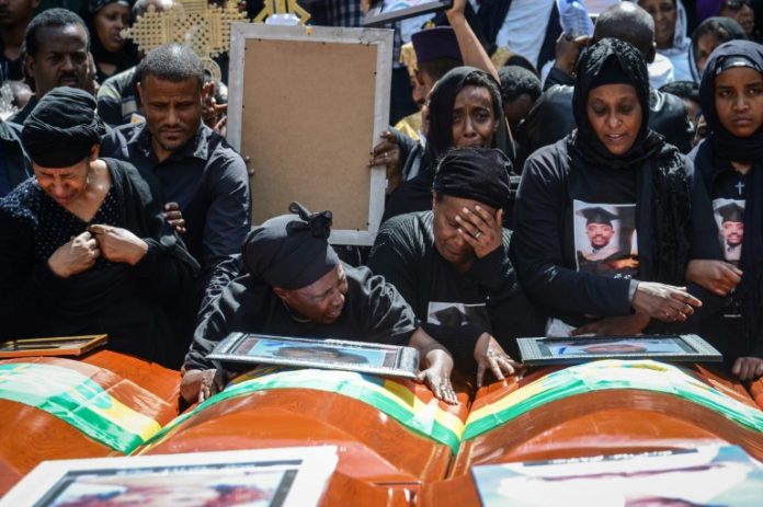 Funerals for Ethiopia crash victims but little to bury