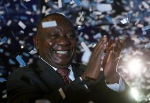 South Africa's ruling ANC supporters celebrate election victory