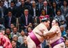 Sumo wrestlers meet match in larger-than-life Trump