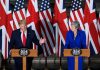Trump vows 'phenomenal' trade deal with outgoing British PM