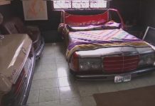 Old cars remodeled into contemporary furniture