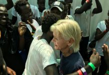 US nurse on migrant rescue ship reunited with Darfur boy she saved