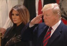 Donald Trump pays respects to George HW Bush at Washington memorial