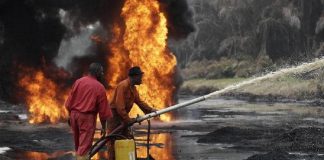 “The accident took place on Saturday in the Kom Kom area of Oyigbo, while a team of engineers were carrying out maintenance work on the pipeline,” Nnamdi Omono, spokesman for the Rivers State Police, told AFP. “The number of victims is still unknown.” On Sunday morning, the fire was contained, he added. Nigeria, Africa’s largest oil producer, depends for more than two-thirds of its public revenues on oil.