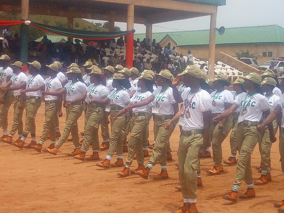 PHOTO: Nigeria's Corps members taking salute