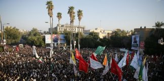 skynewsafrica 'Revenge, revenge': black-clad Iranians mourn general killed by US