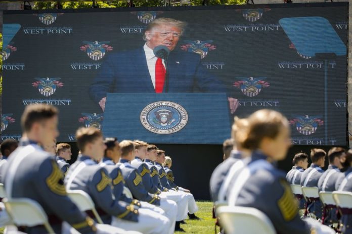 sky news africa At West Point, Trump appeals for unity in troubled times