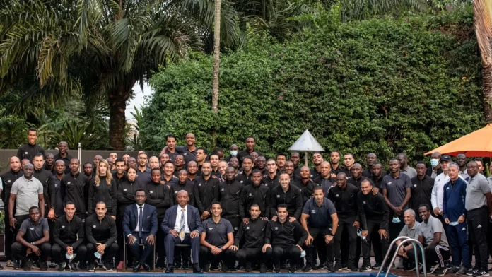 sky news africa CAF President visits AFCON match officials in Douala, reaffirms CAF support